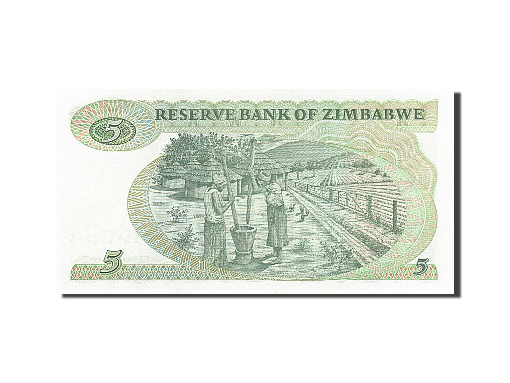 Zimbabwe, 5 Dollars, 1983, FDS
