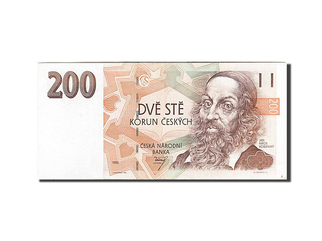 Czech Republic, 200 Korun, 1993, KM #19, AU(50-53), A56 823902