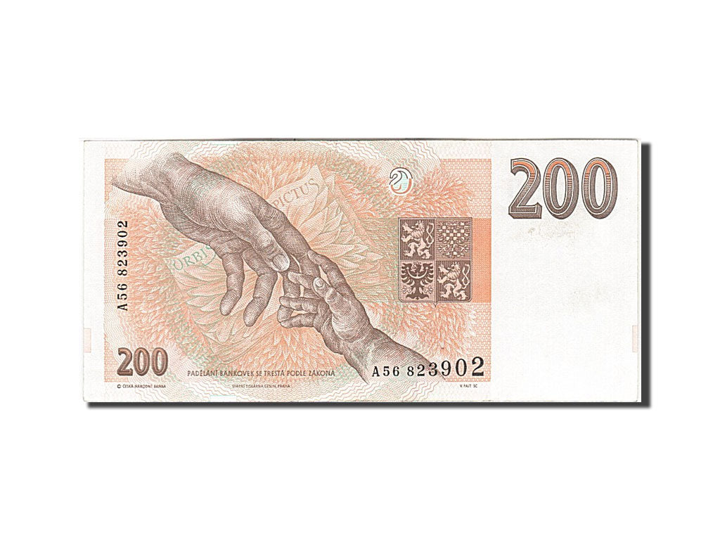 Czech Republic, 200 Korun, 1993, KM #19, AU(50-53), A56 823902