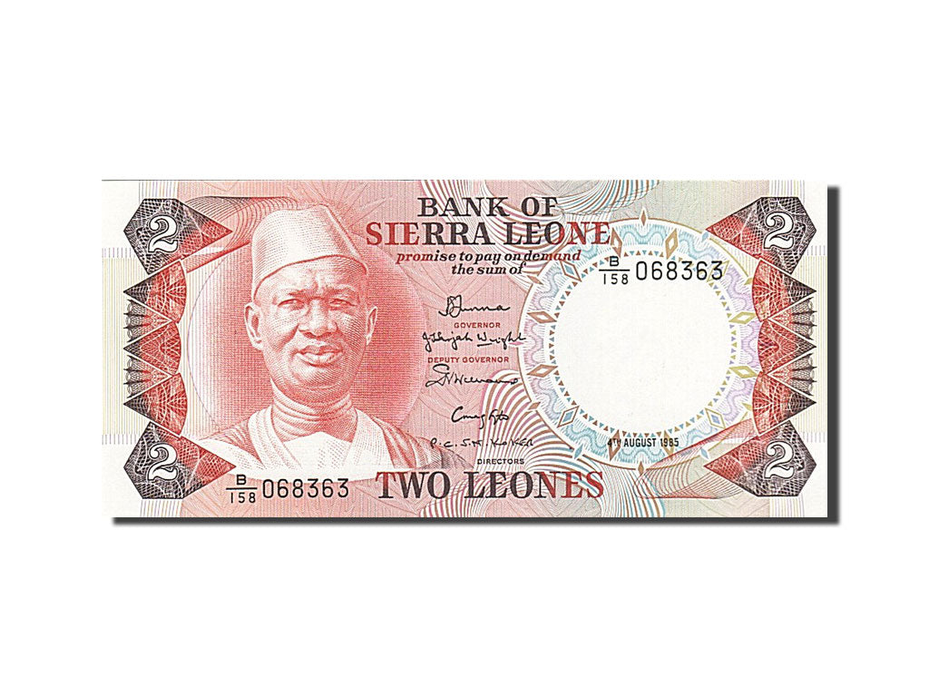 Sierra Leone, 2 Leones, 1985, KM #6h, 1985-08-04, UNC(63), B/158068363