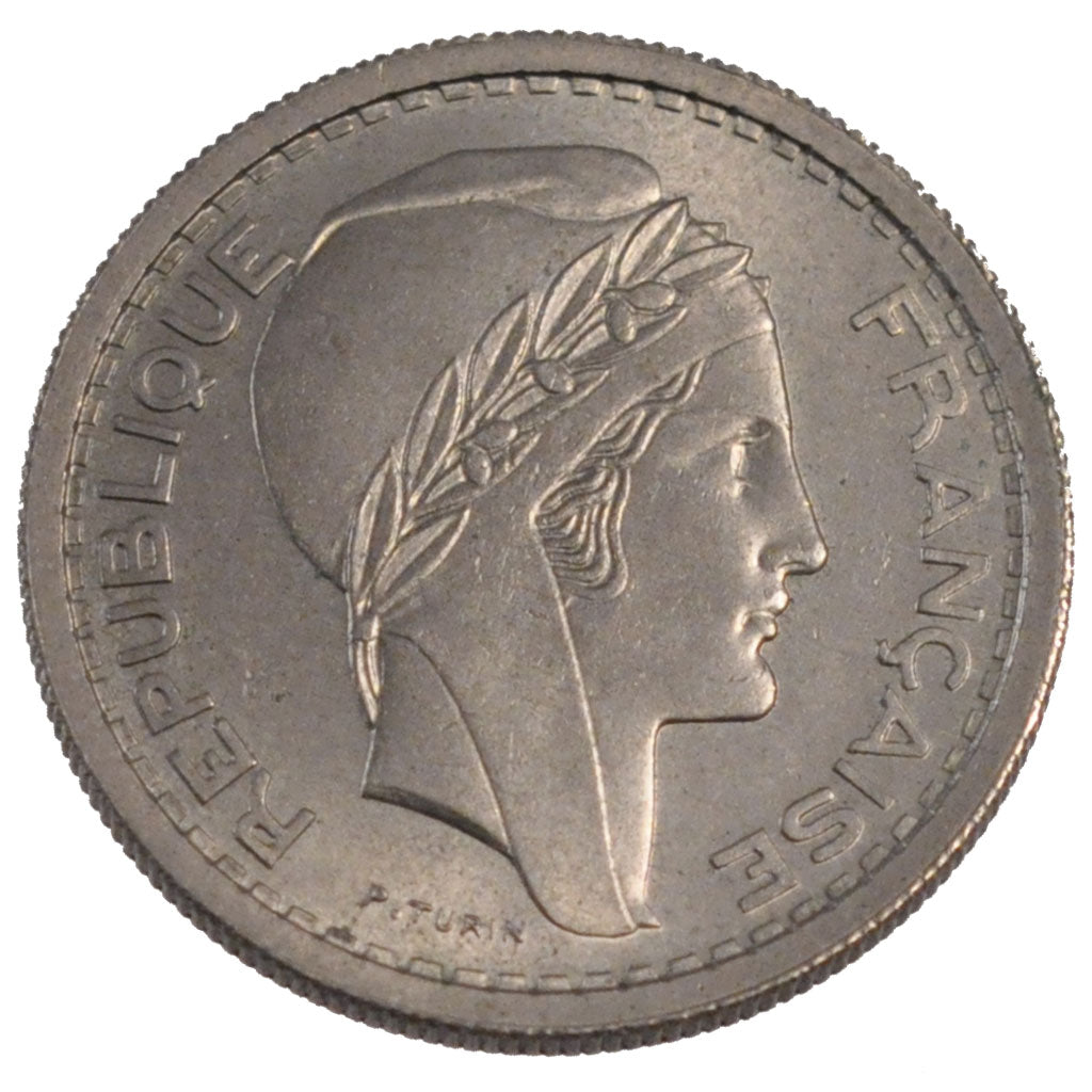 Algeria, 20 Francs, 1949, MS(65-70), Copper-nickel, Lecompte #47, 5.50