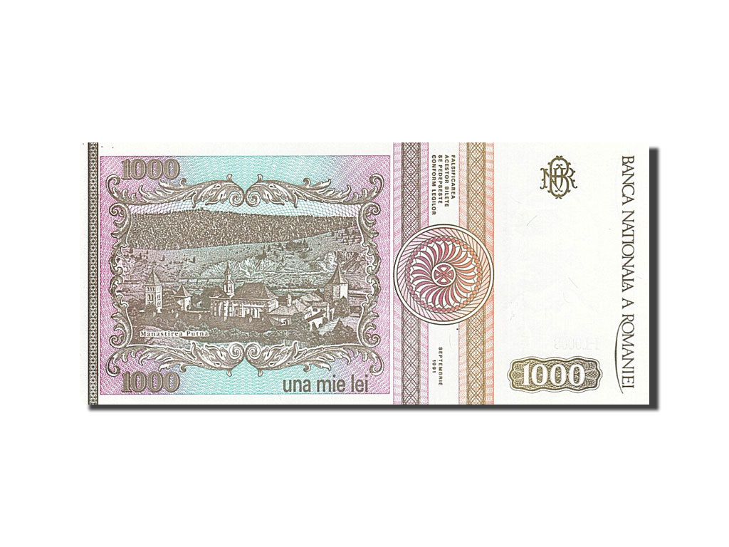 Banknote, Romania, 1000 Lei, 1991, 1991-09-01, UNC(65-70)