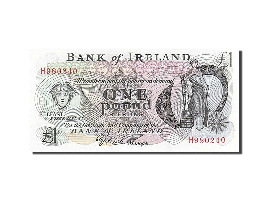 Banconote, Irlanda, 10 Pounds, 1980, FDS