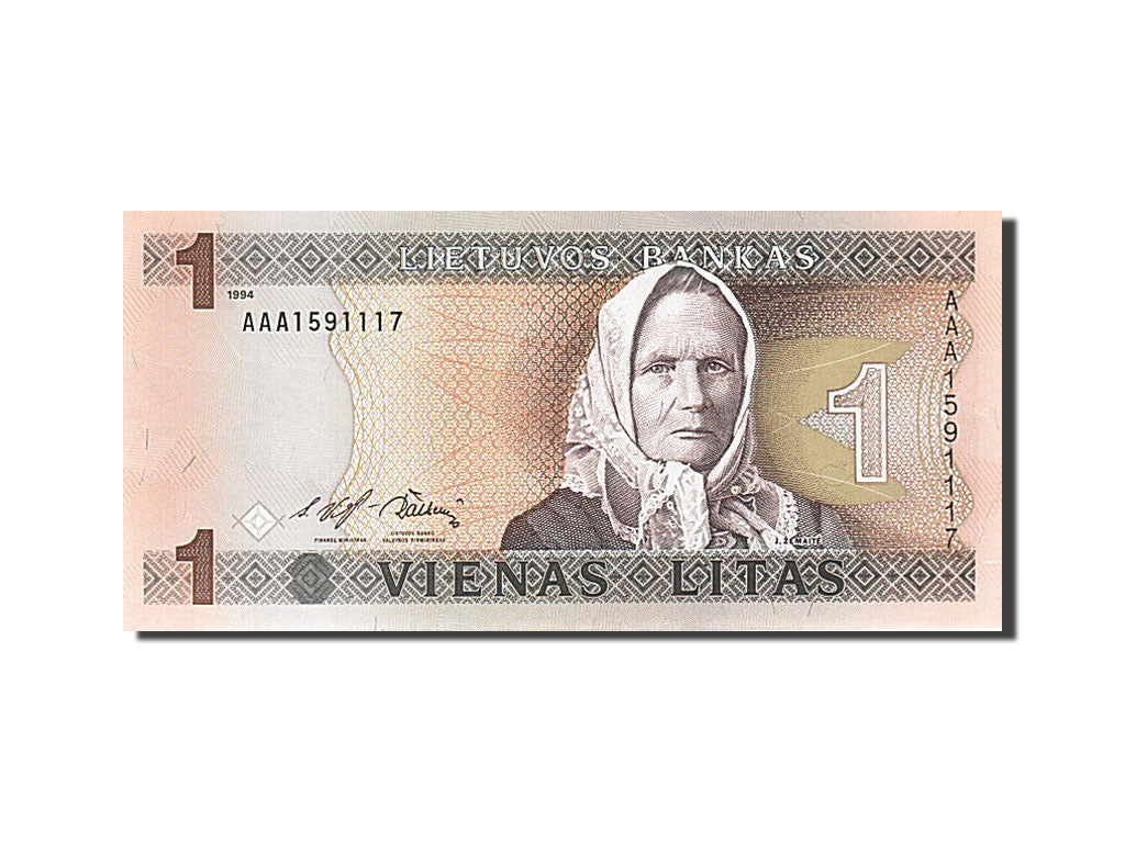 Banconote, Lituania, 1 Litas, 1994, FDS