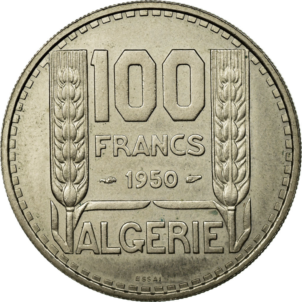 Coin, Algeria, 100 Francs, 1950, Paris, MS(65-70), Copper-nickel, Lecompte:54