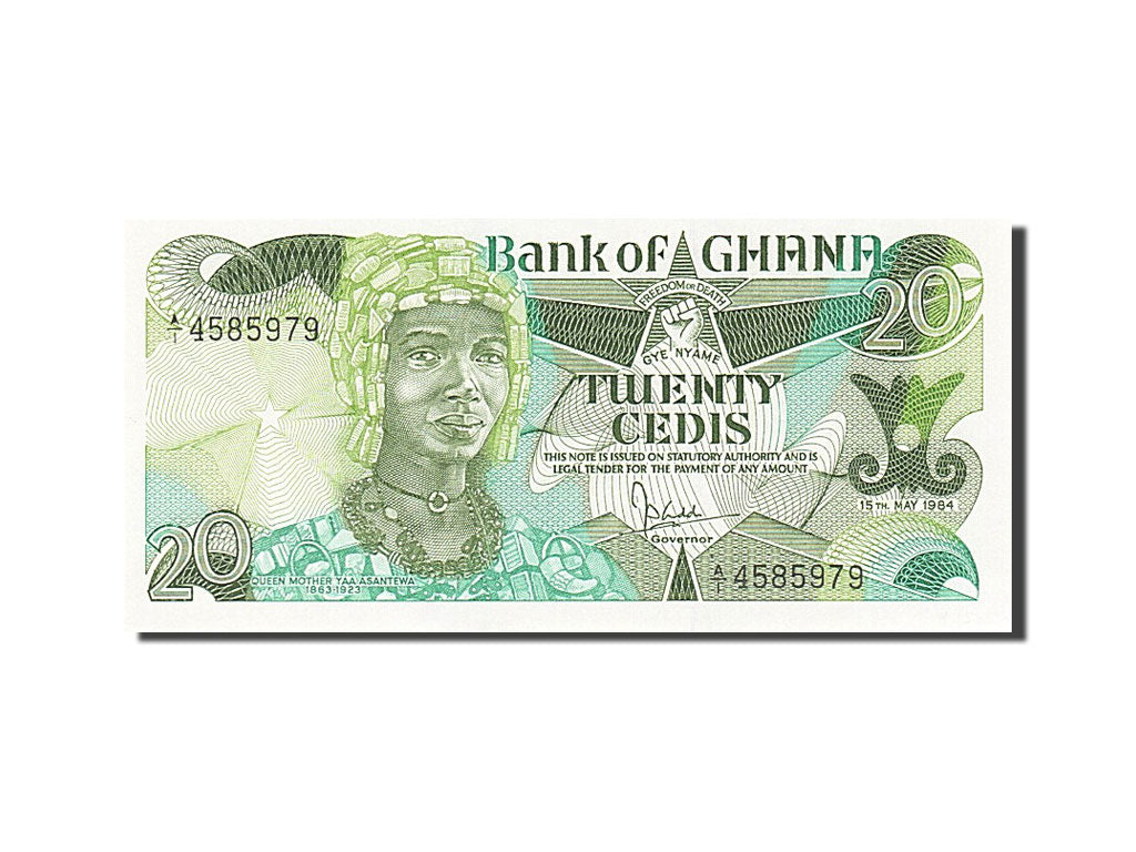 Ghana, 20 Cedis, 1984, KM #24a, 1984-05-15, UNC(65-70), A/I 4585979