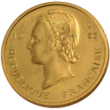 FRENCH WEST AFRICA, 25 Francs, 1956, KM #E5, MS(65-70), Aluminum-Bronze,...