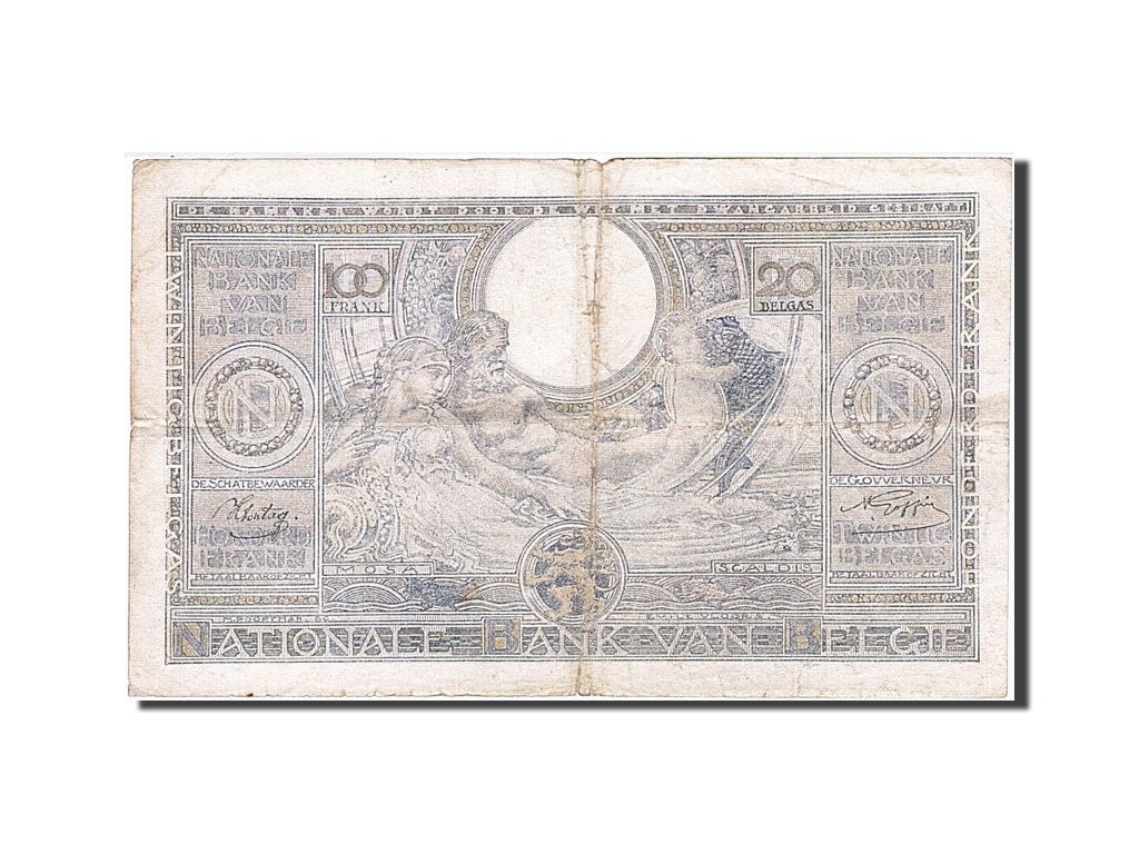 Banknote, Belgium, 100 Francs-20 Belgas, 1933, VF(30-35)