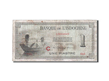 French Indo-China, 1 Piastre, 1945, KM #76b, VF(20-25), 13014640
