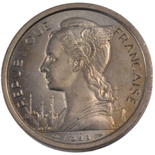 REUNION, 2 Francs, 1948, KM #E4, MS(65-70), Copper-Nickel, Lecompte #61, 10.04