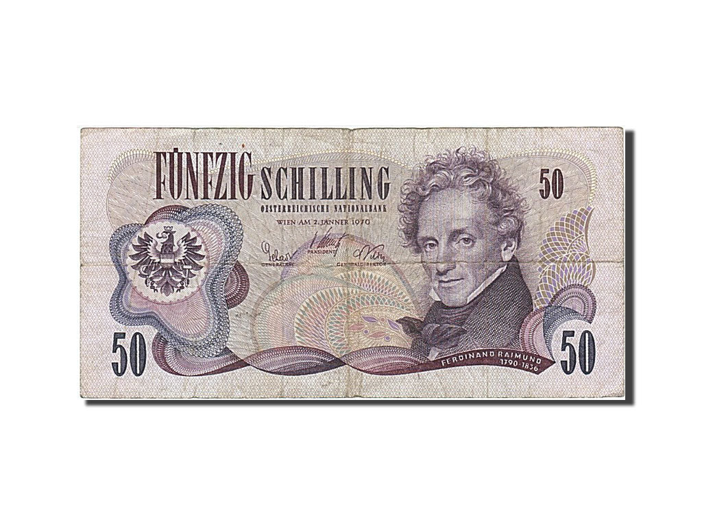 Banknote, Austria, 50 Schilling, 1970, 1970-01-02, VF(20-25)