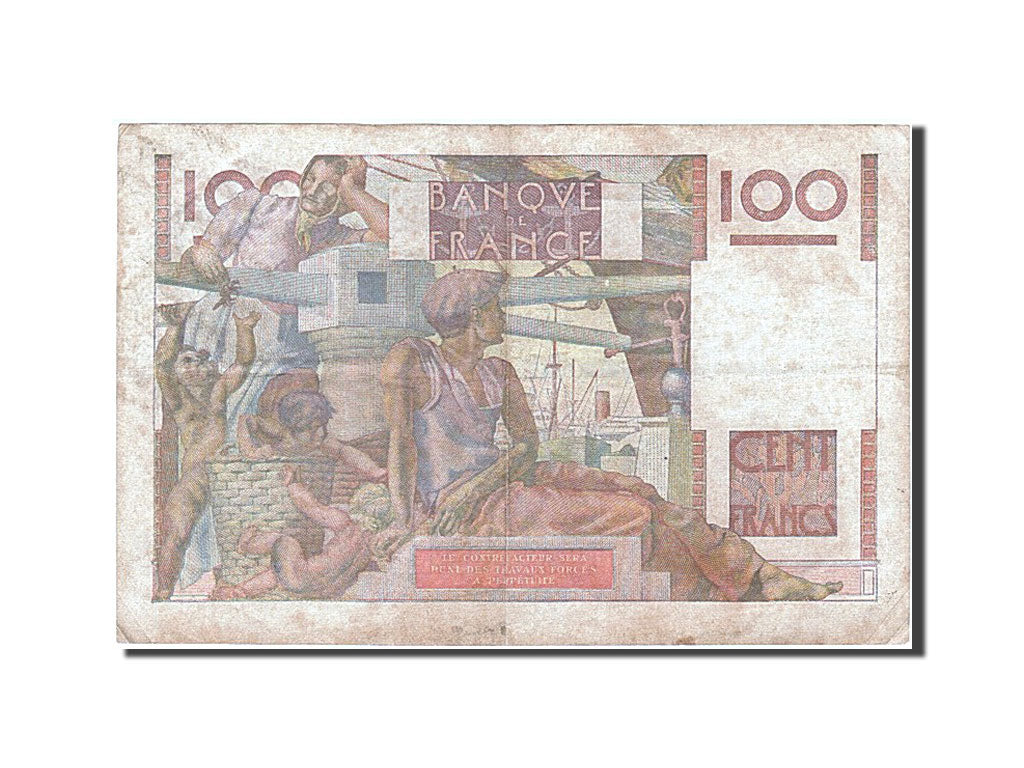 Banknote, France, 100 Francs, 100 F 1945-1954 ''Jeune Paysan'', 1951