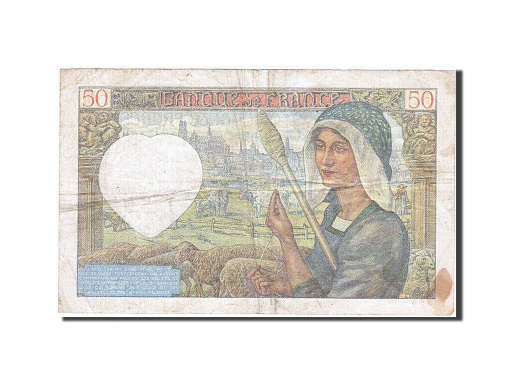 Francia, 50 Francs, 50 F 1940-1942 ''Jacques Coeur'', 1941, KM:93, 1941-04-24...