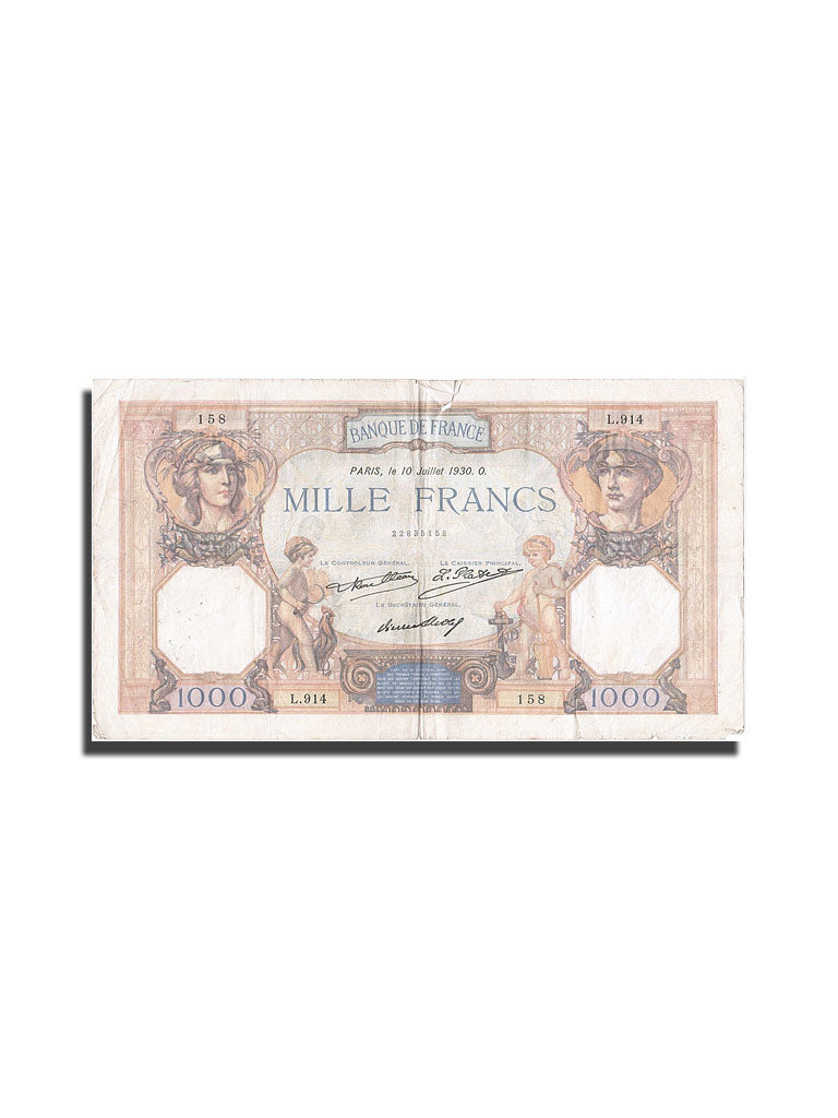 France, 1000 Francs, 1 000 F 1927-1940 ''Cérès et Mercure'', 1930, KM #79b, 1...