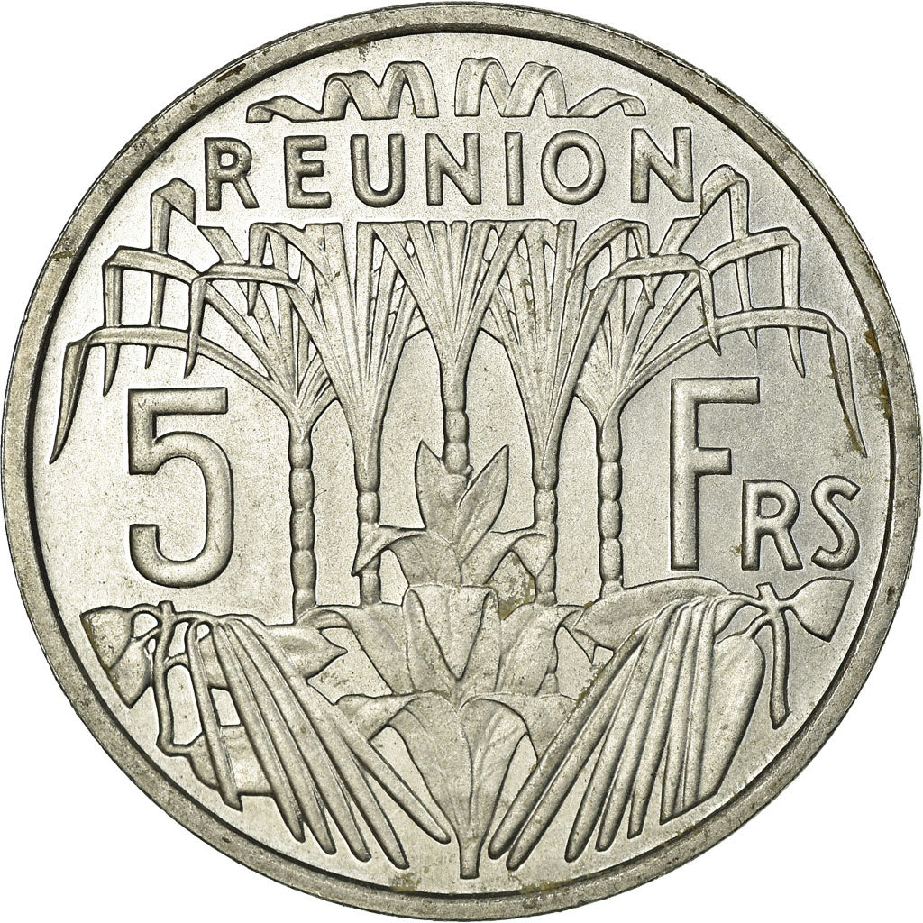 Monnaie, Réunion, 5 Francs, 1955, FDC, Aluminium, Lecompte:69