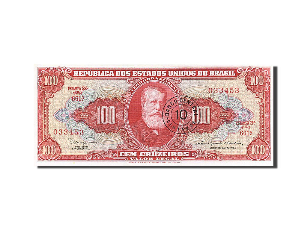 Billete, 10 Centavos on 100 Cruzeiros, 1966, Brasil, UNC