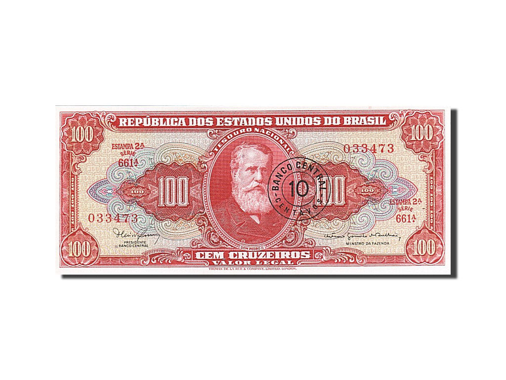 Banknote, Brazil, 10 Centavos on 100 Cruzeiros, 1966, UNC(65-70)