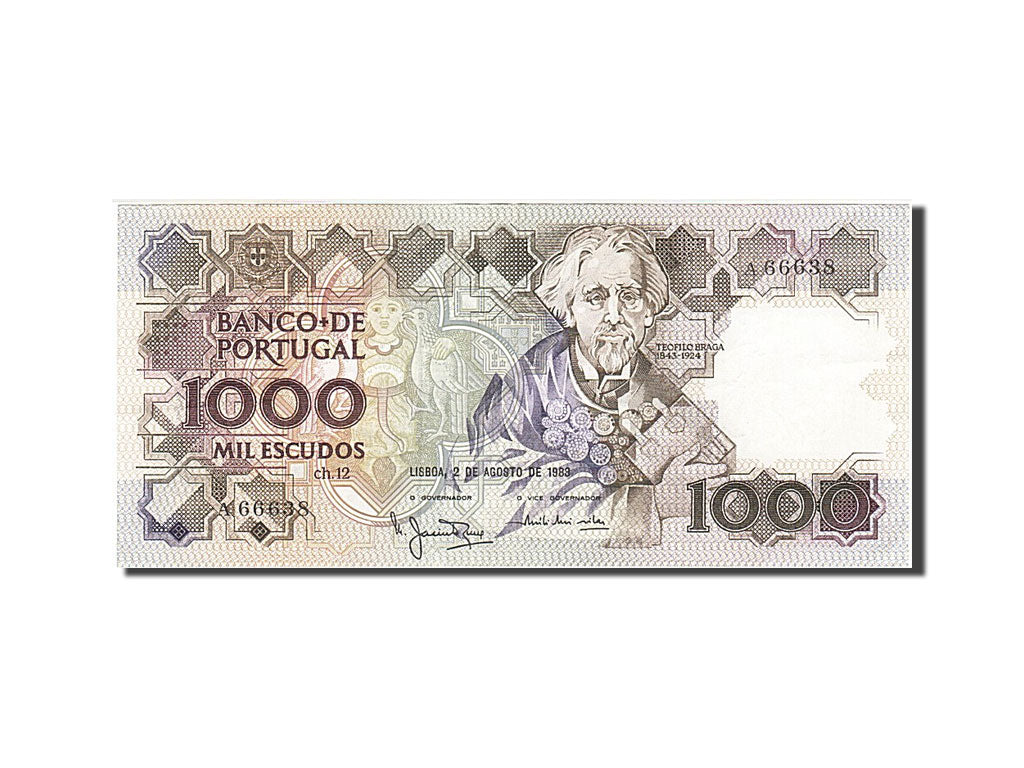 Portugal, 1000 Escudos, type Teofilo Braga