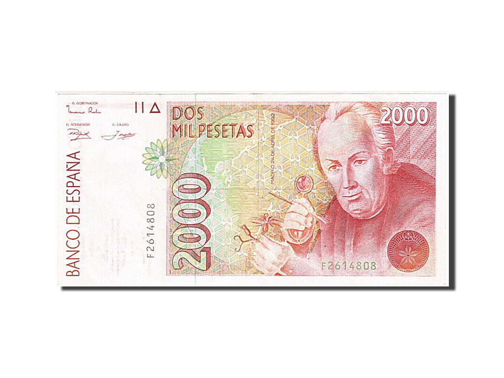 Banconote, Spagna, 2000 Pesetas, 1992, 1992-04-24, BB