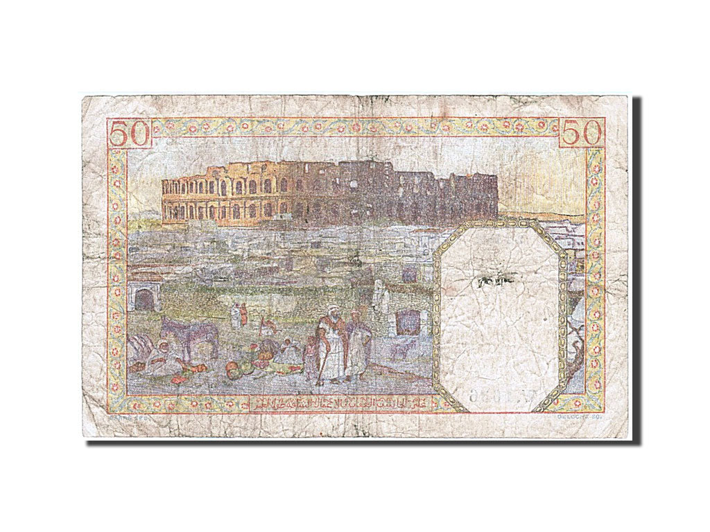Algeria, 50 Francs, 1942, KM #87, F(12-15), W.1636
