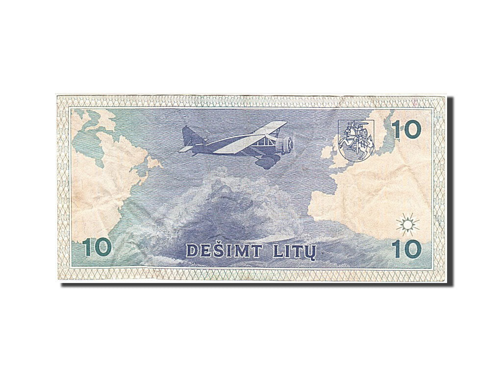 Lithuania, 10 Litu, 1993, KM #56a, EF(40-45), KAB 3622320