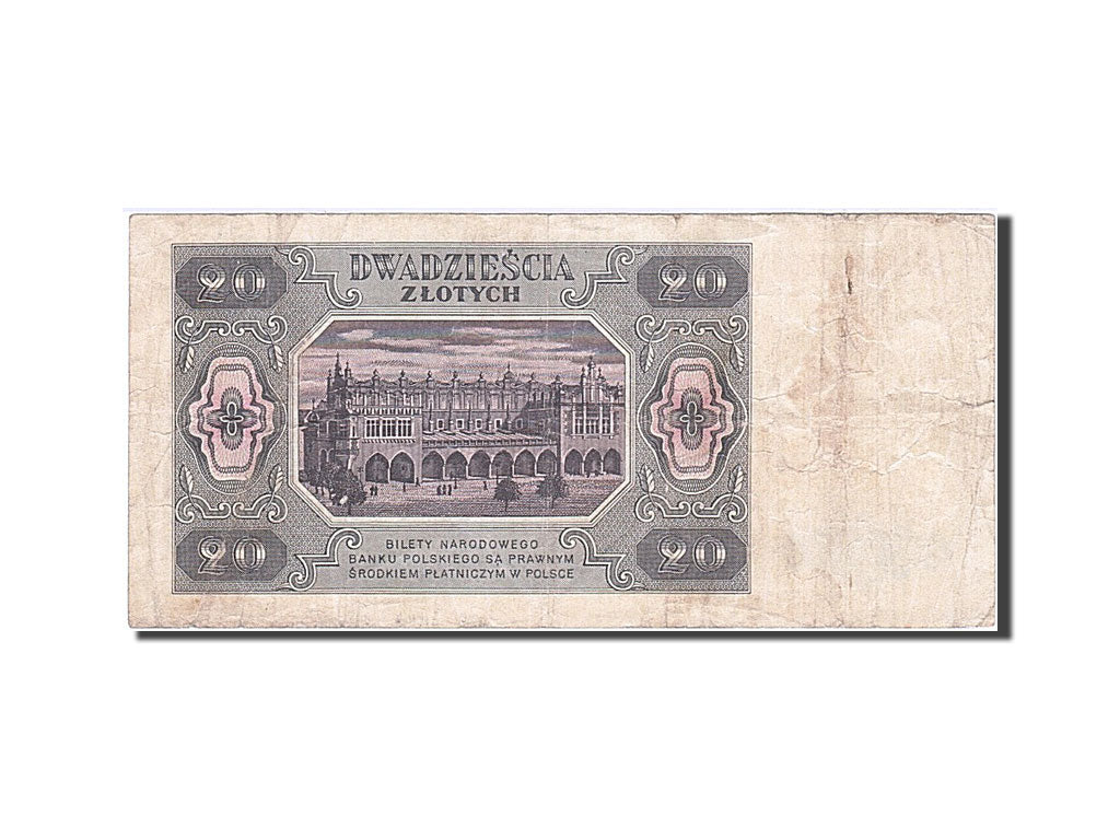 Poland, 20 Zlotych, 1948, KM #137, 1948-07-01, VF(20-25), EF 6491326