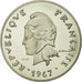 Moneta, Polinesia francese, 50 Francs, 1967, FDC, Nichel, Lecompte:110