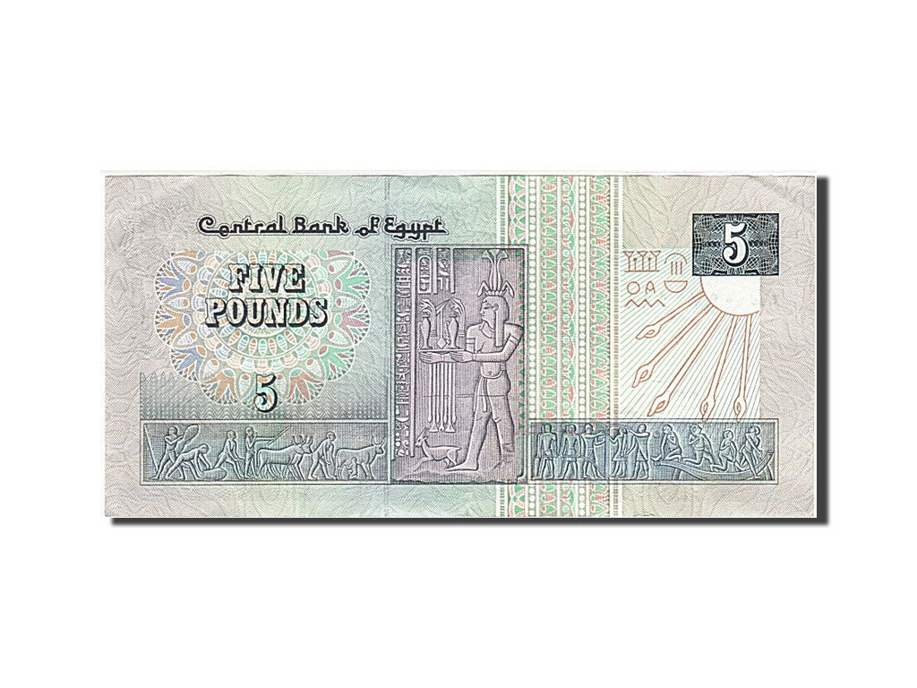 Egypt, 5 Pounds, 1989, KM #59, AU(55-58)
