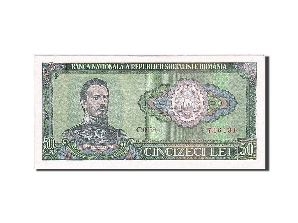 Billet, Roumanie, 50 Lei, 1966, SPL