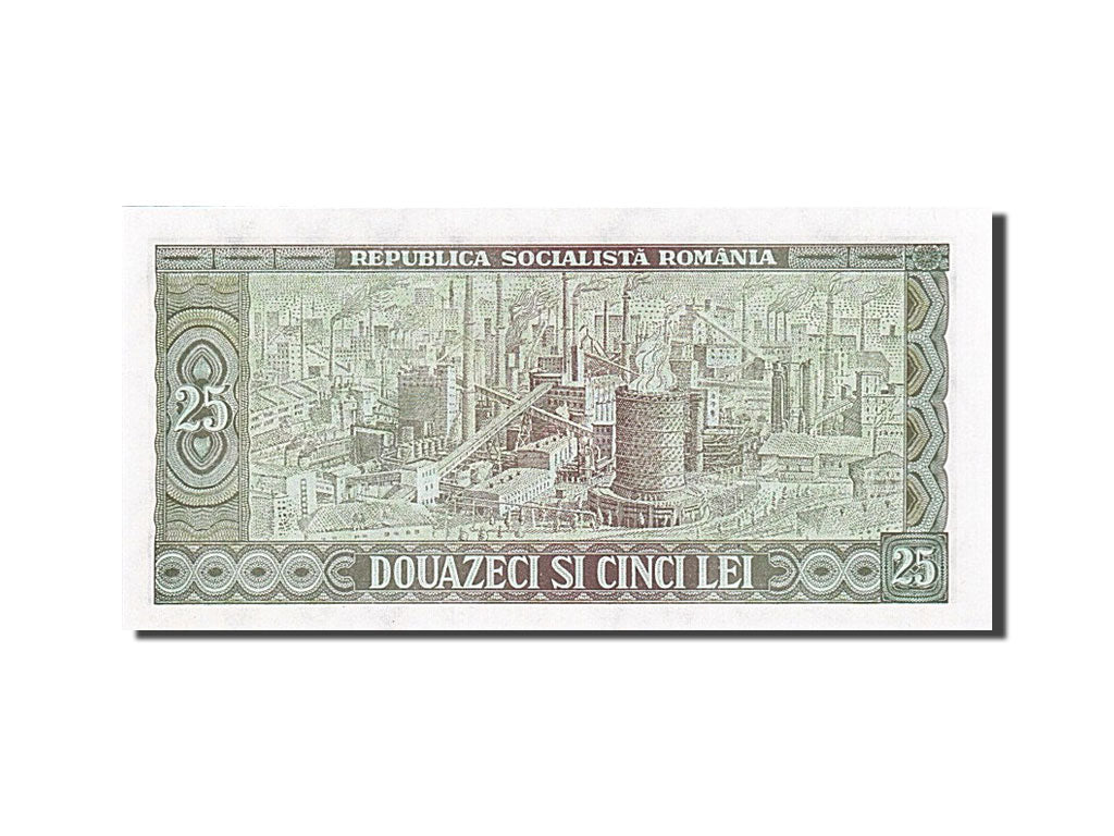 Romania, 25 Lei, 1966, KM #95a, UNC(65-70), D.0125 419108