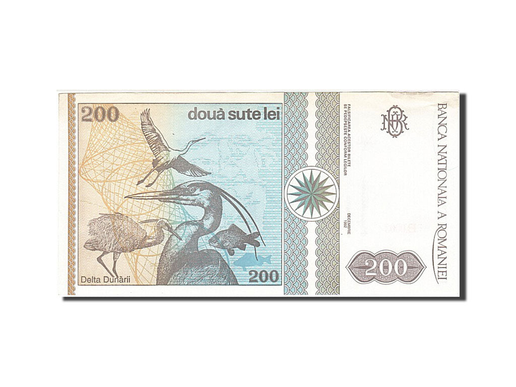 Banknote, Romania, 200 Lei, 1992, 1992-12-01, AU(55-58)