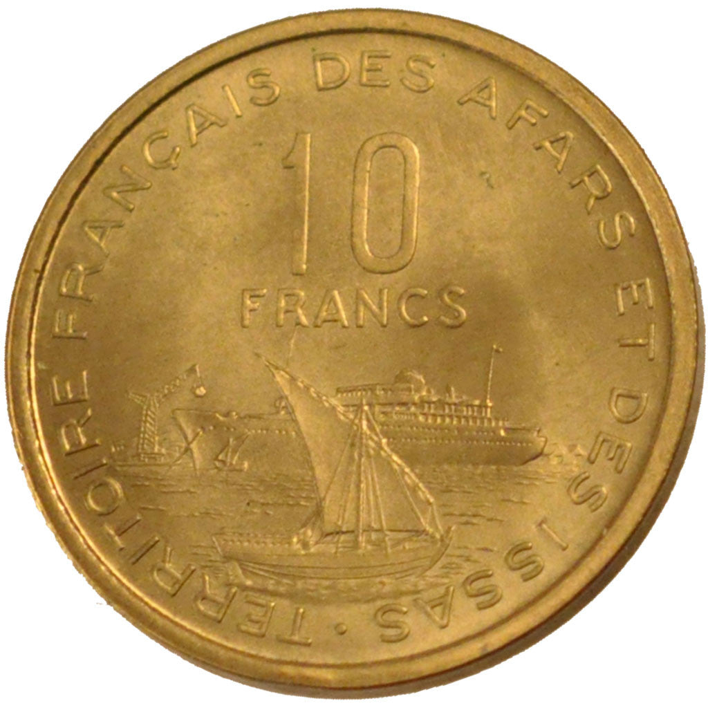 AFARS E ISSAS FRANCESI, 10 Francs, 1969, Paris, FDC, Alluminio-bronzo, Lecomp...