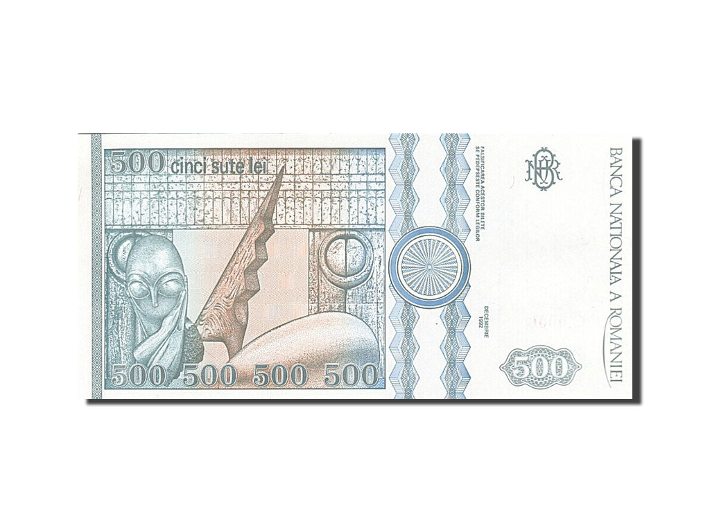 Geldschein, Rumänien, 500 Lei, 1992, 1992-12-01, UNZ-