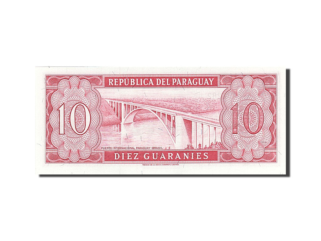 Billete, 10 Guaranies, 1952, Paraguay, SC