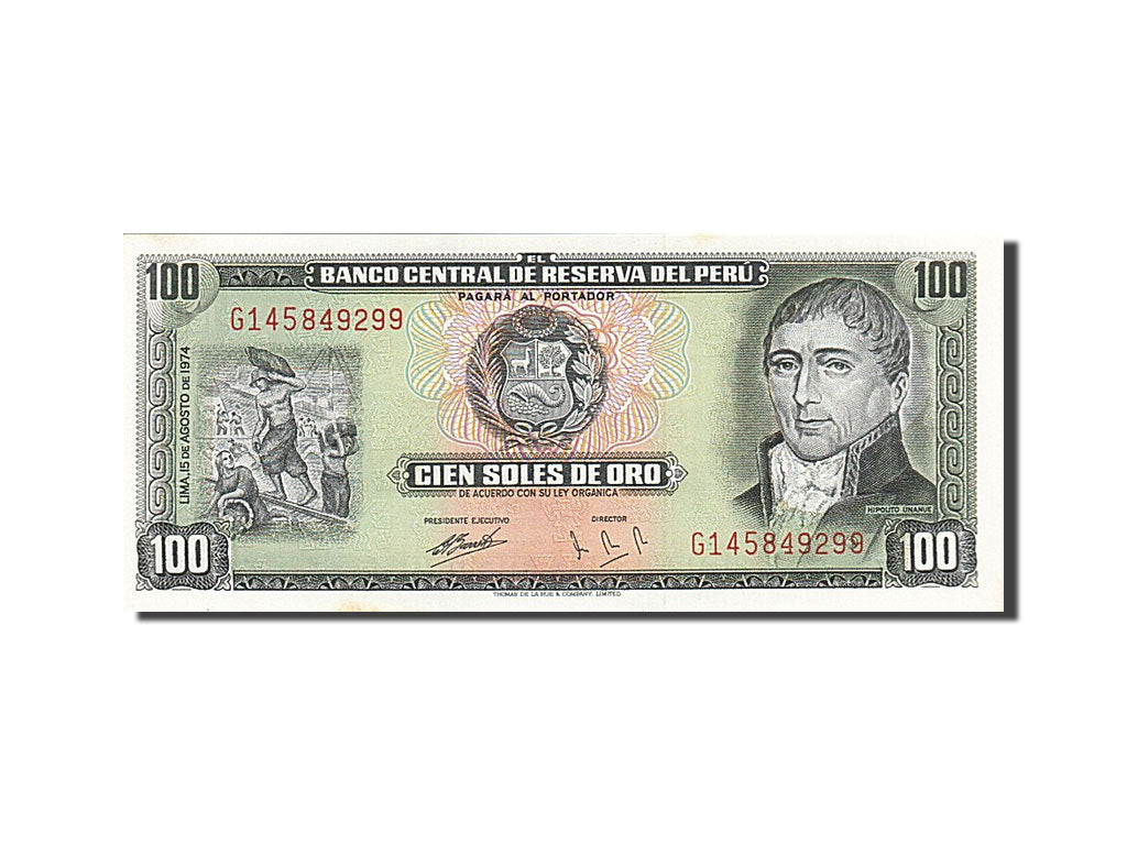 Peru, 100 Soles de Oro, 1974, KM #102c, 1974-08-15, UNC(63), G 145849299