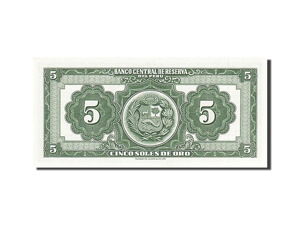 Banknote, Peru, 5 Soles De Oro, 1966, 1966-11-18, UNC(63)