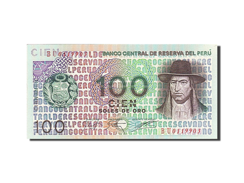 Peru, 100 Soles de Oro, 1976, KM #114, 1976-07-22, UNC(65-70), BU 0119903