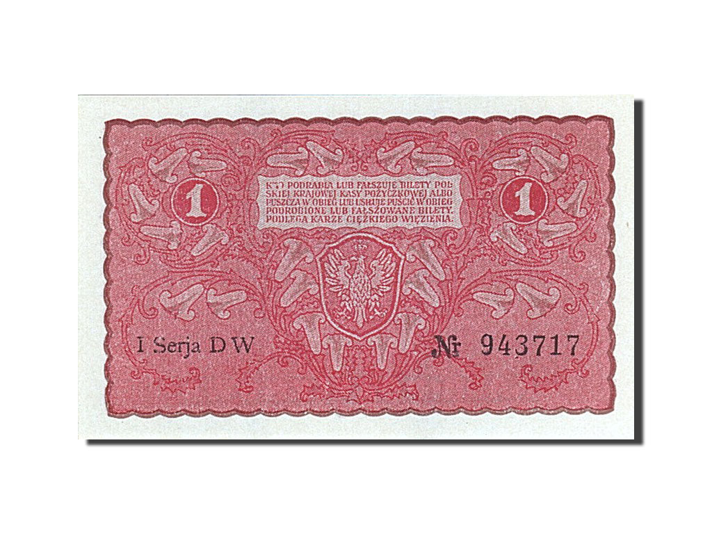 Poland, 1 Marka, 1919, KM #23, 1919-08-23, UNC(65-70), DW 943717