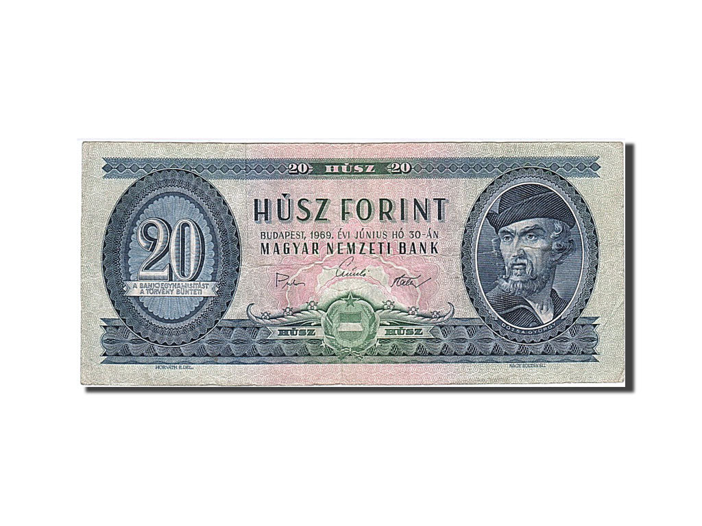 Banknote, Hungary, 20 Forint, 1969, 1969-06-30, F(12-15)