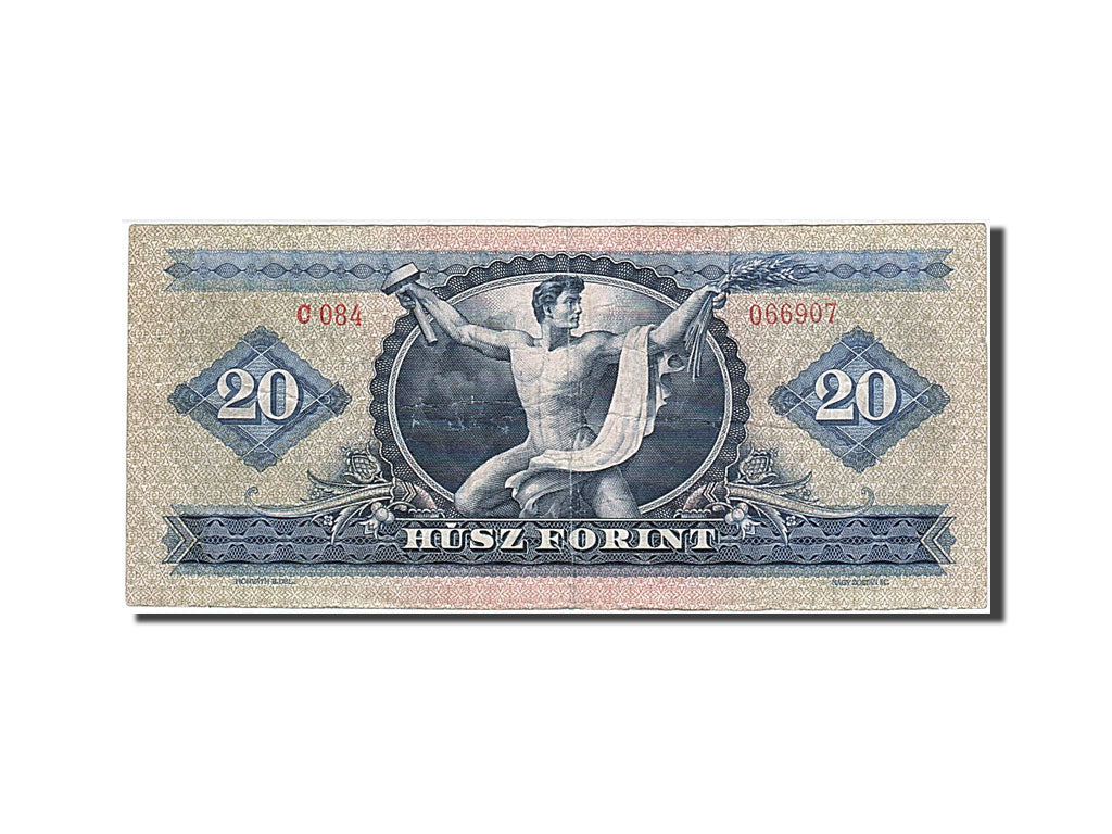 Banknote, Hungary, 20 Forint, 1969, 1969-06-30, F(12-15)
