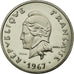 Coin, New Hebrides, 20 Francs, 1967, Paris, MS(65-70), Nickel, Lecompte:41