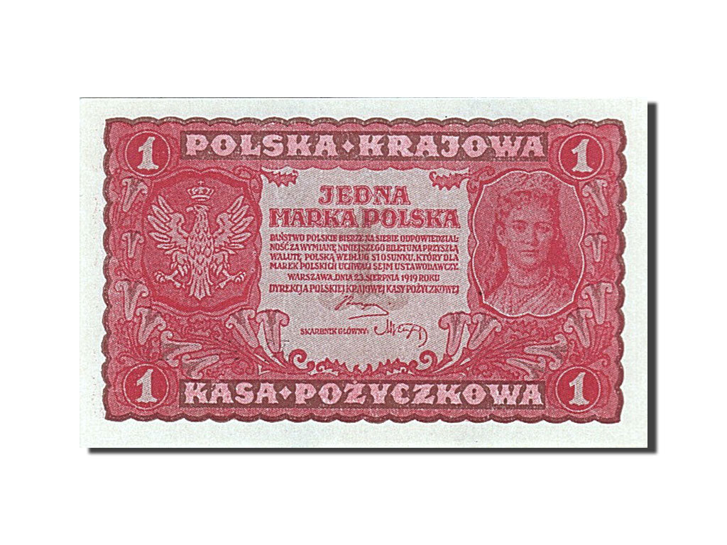 Banknote, Poland, 1 Marka, 1919, 1919-08-23, UNC(65-70)