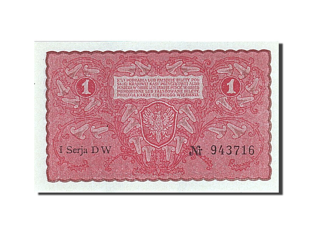 Banknote, Poland, 1 Marka, 1919, 1919-08-23, UNC(65-70)
