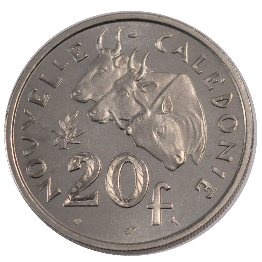 Nuova Caledonia, 20 Francs, 1967, Paris, FDC, Nichel, Lecompte:103