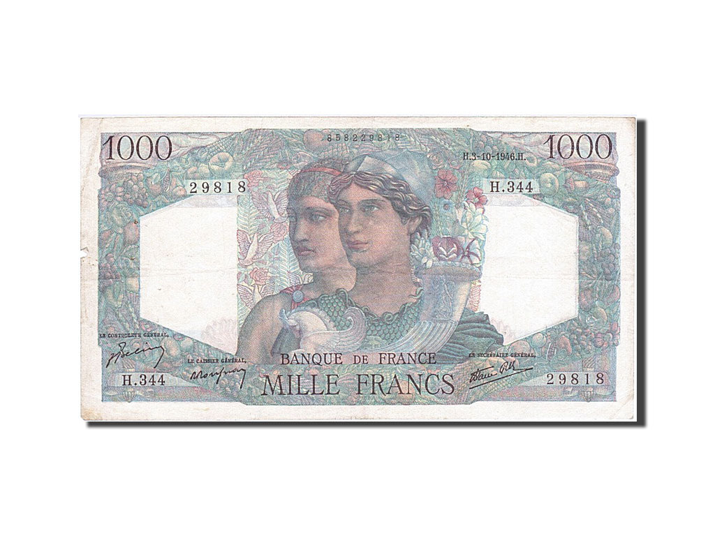 Banknote, France, 1000 Francs, 1 000 F 1953-1957 ''Richelieu'', 1946
