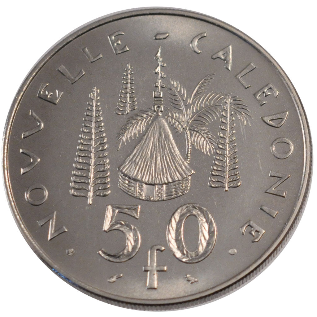 NEW CALEDONIA, 50 Francs, 1967, Paris, KM #E13, MS(65-70), Nickel, Lecompte...
