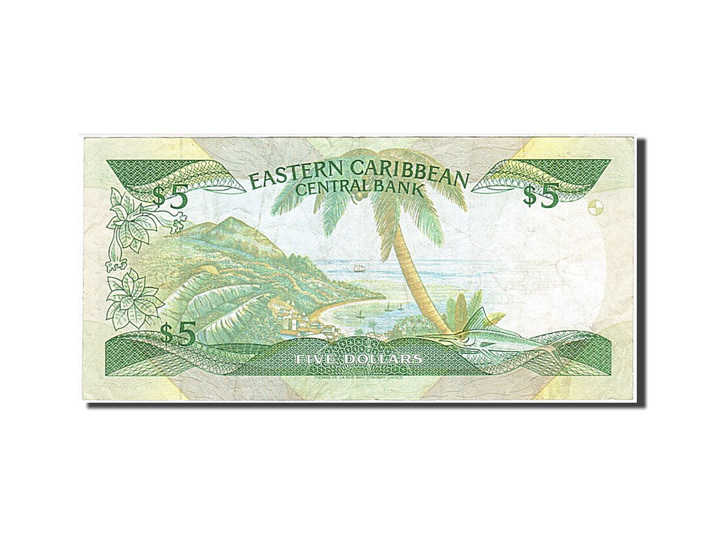 Banknote, East Caribbean States, 5 Dollars, 1988, EF(40-45)