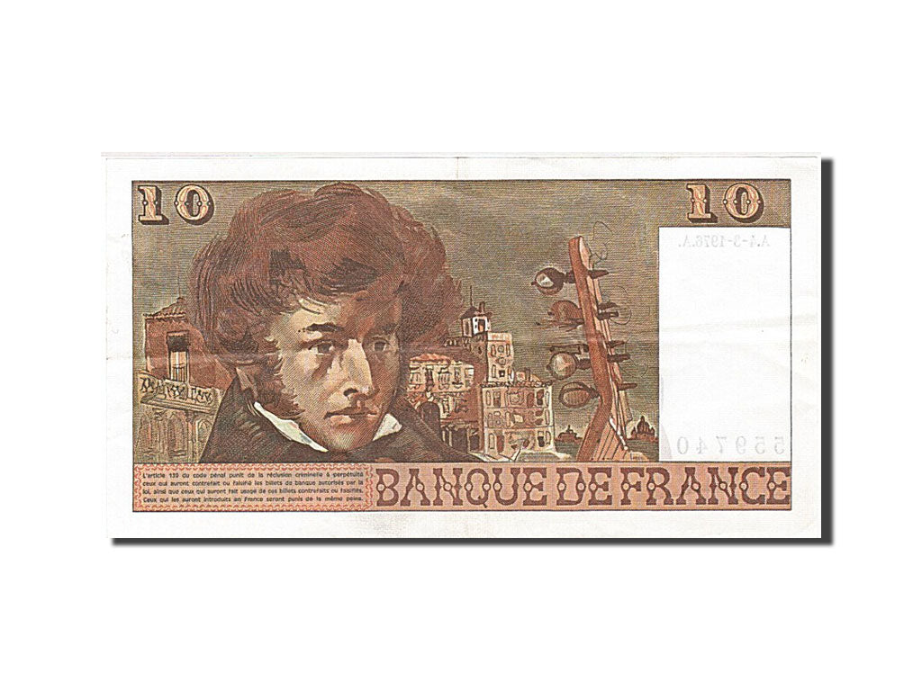 France, 10 Francs, 10 F 1972-1978 ''Berlioz'', 1976, KM #150c, 1976-03-04,...