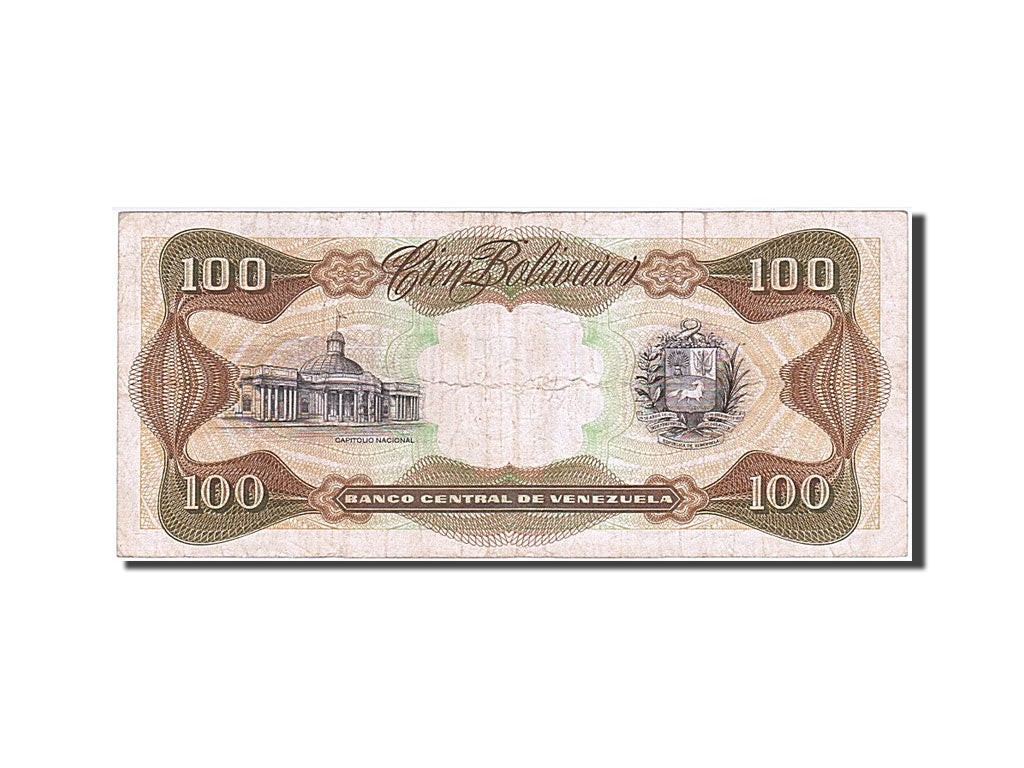 Venezuela, 100 Bolívares, 1992, KM #66d, 1992-05-12, VG(8-10), A 61452526