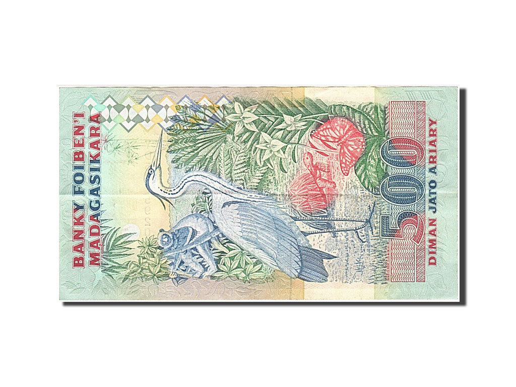 Madagascar, 2500 Francs = 500 Ariary, 1993, KM #72Aa, VF(20-25), YD 5675920
